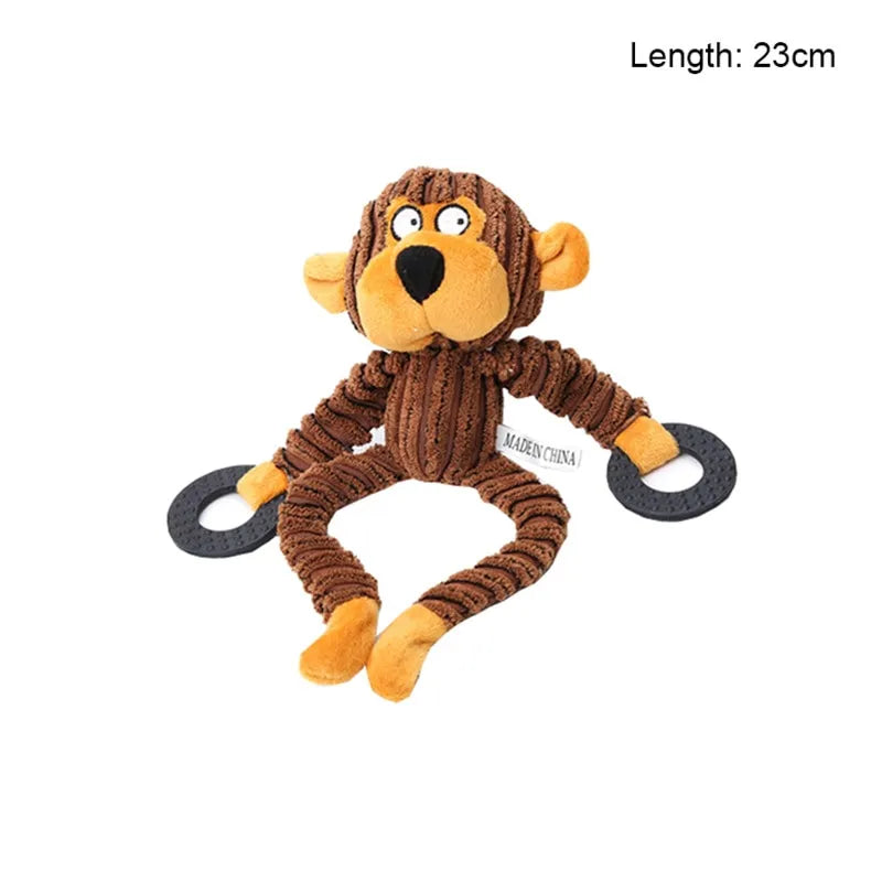 Robust Plush Dog Toy – Durable Squeaker Toy for Aggressive Chewers