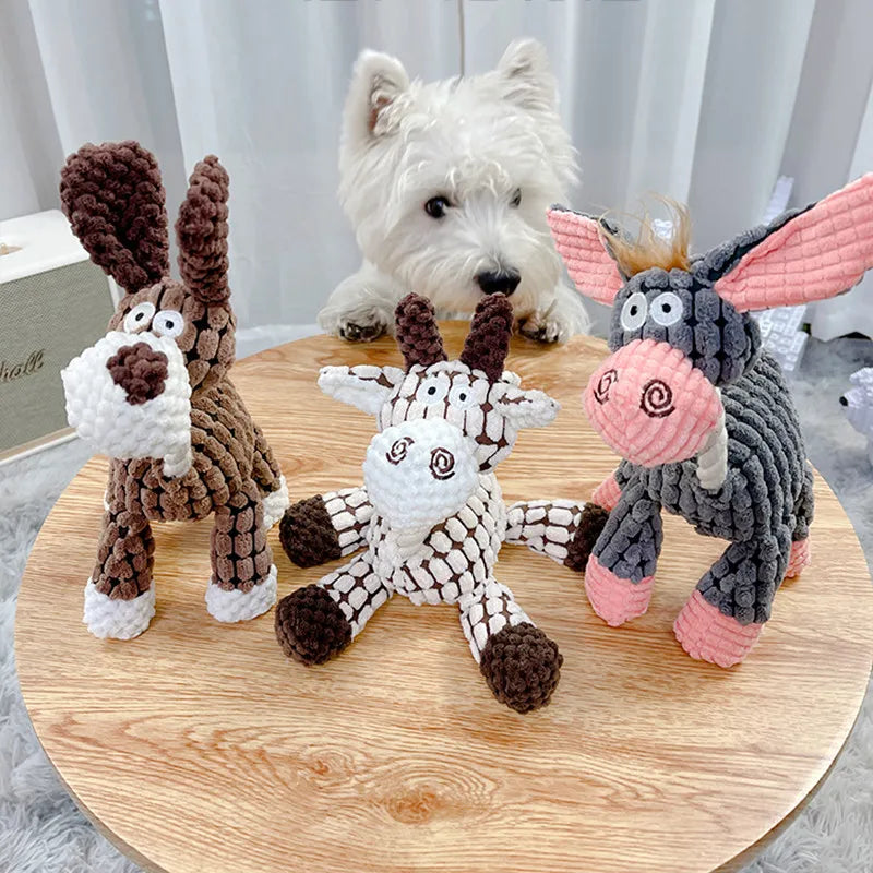 Robust Plush Dog Toy – Durable Squeaker Toy for Aggressive Chewers