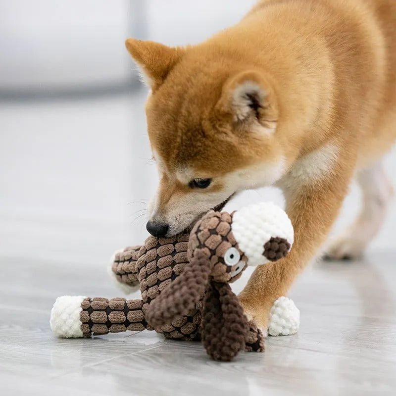 Robust Plush Dog Toy – Durable Squeaker Toy for Aggressive Chewers