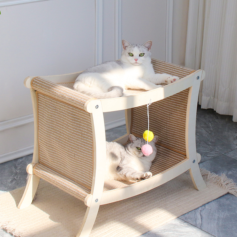 Cozy Climb Cat Bed | Double-Layer Scratcher – Sisal Play