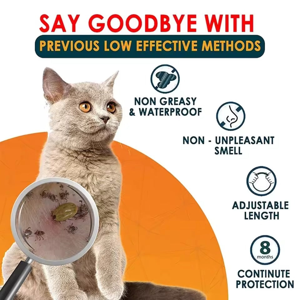 Flea and Tick Control Collar – Cats and Dogs 8 Months Protection