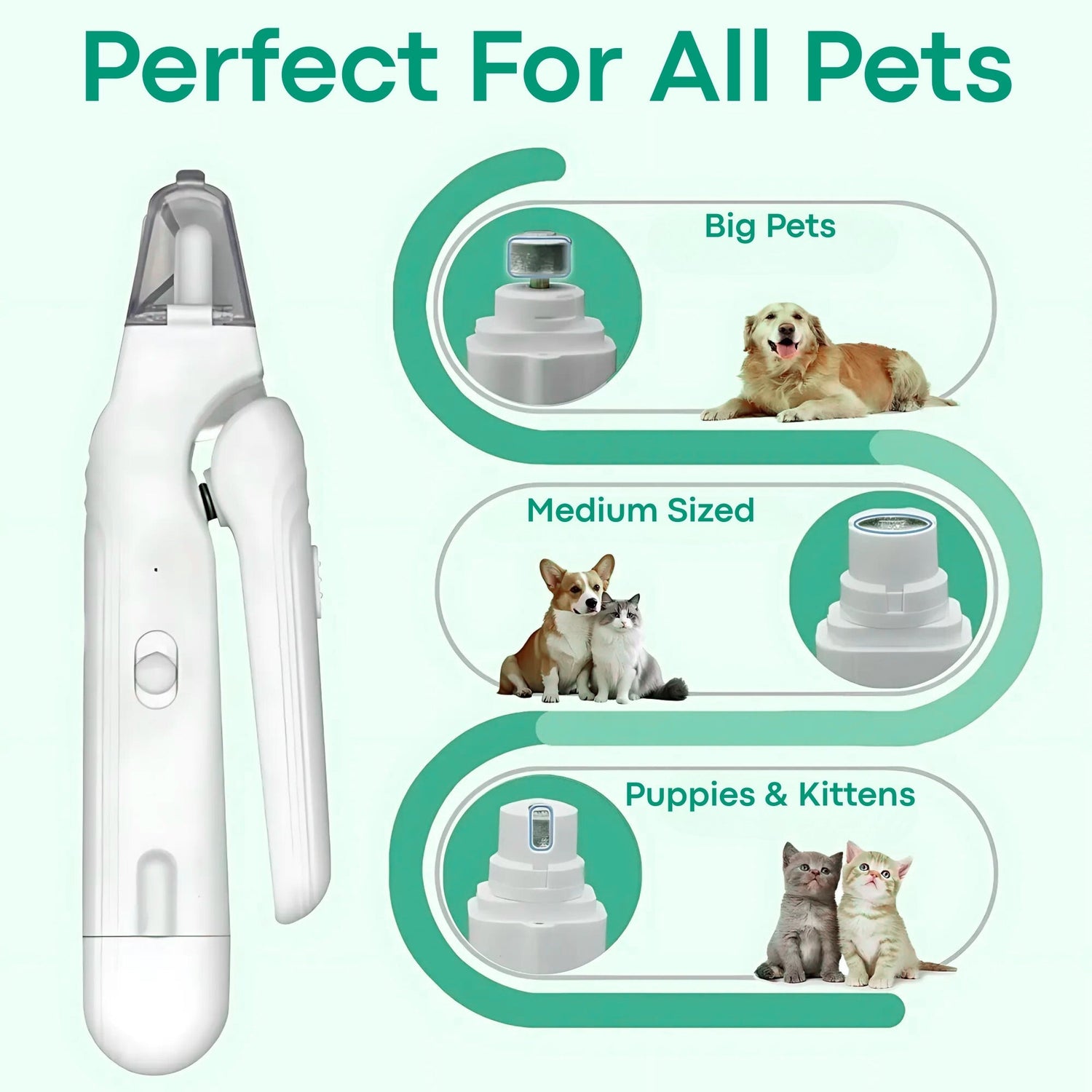 SafeTrim | LED Pet Nail Clipper for Dogs & Cats, Safe Claw Grooming Tool