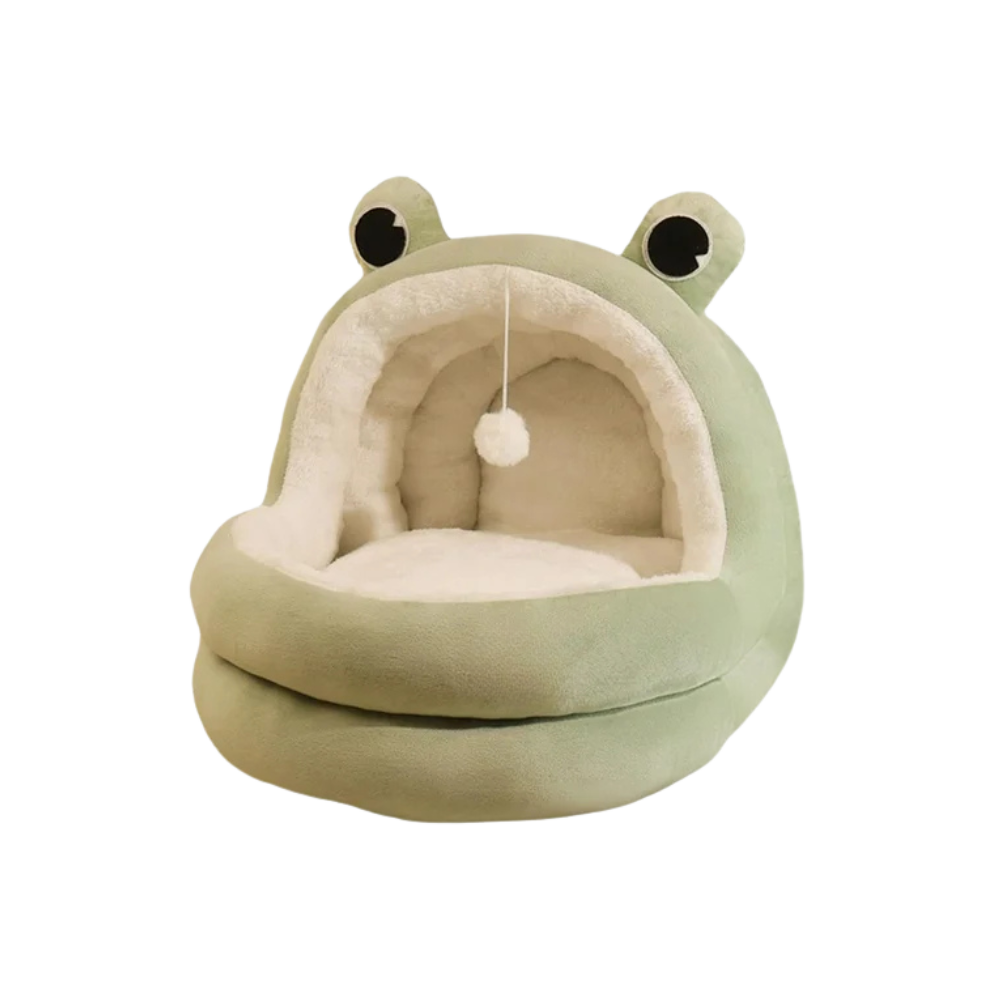 Cat Cave Bed | Warm Yurt-Style Hideaway with Soft Cushion
