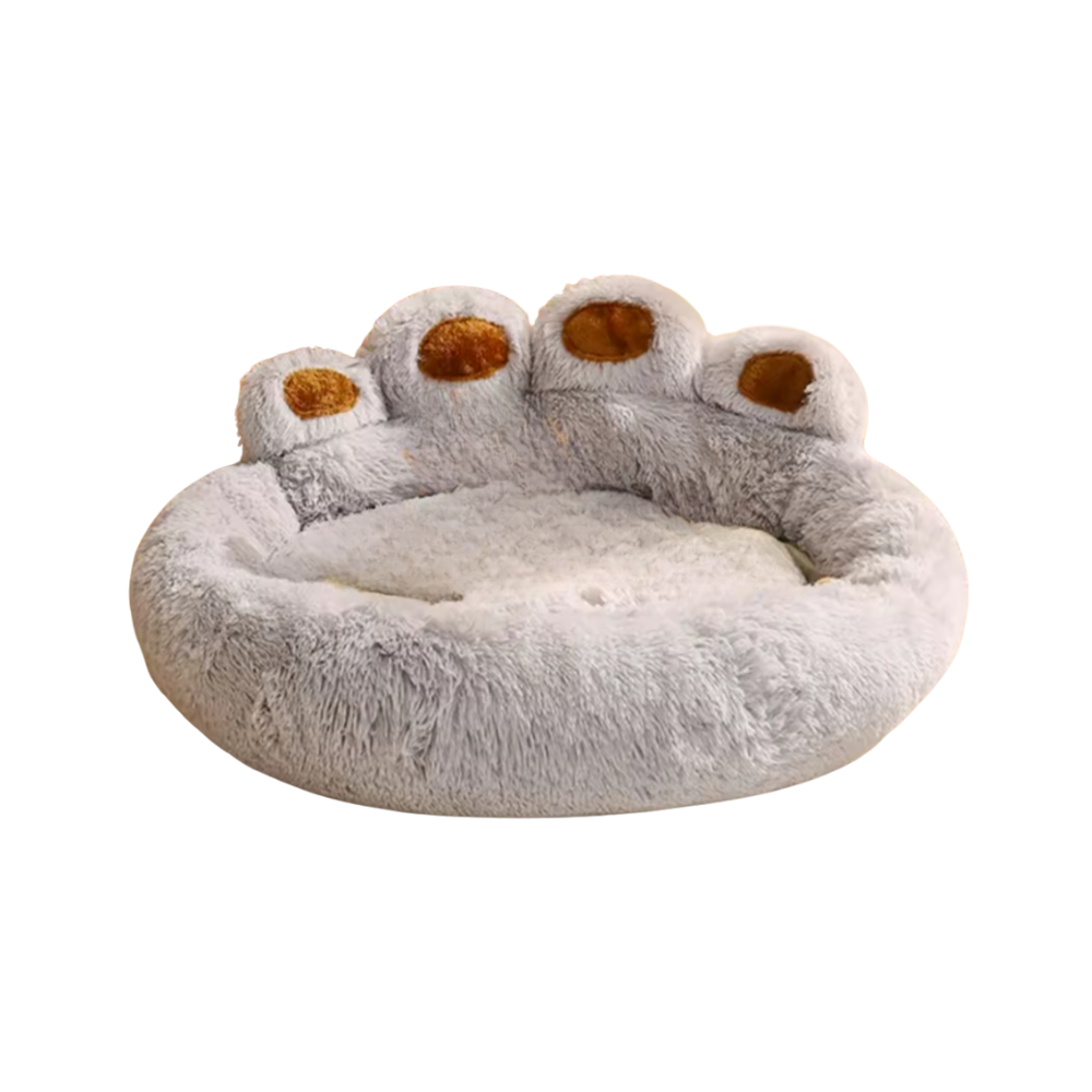 Fluffy Paw Dog Bed | Soft Washable Plush Sofa for Dogs and Cats