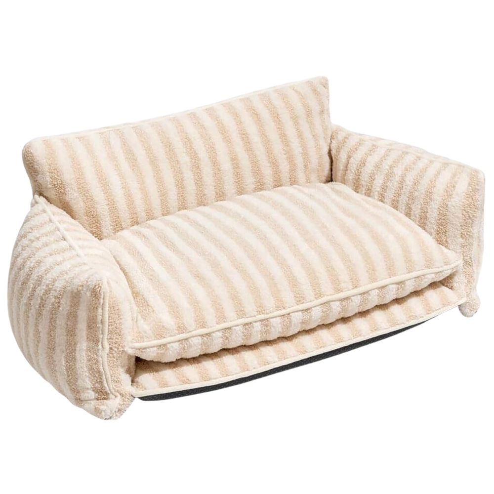 Orthopedic Pet Sofa | Washable Pet Couch with Raised Edges & Cozy Fleece Layer