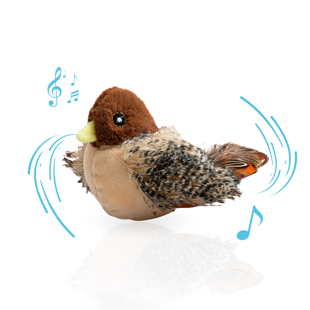 Interactive Chirping Bird Toy for Cats | USB Rechargeable Moving Cat Toy