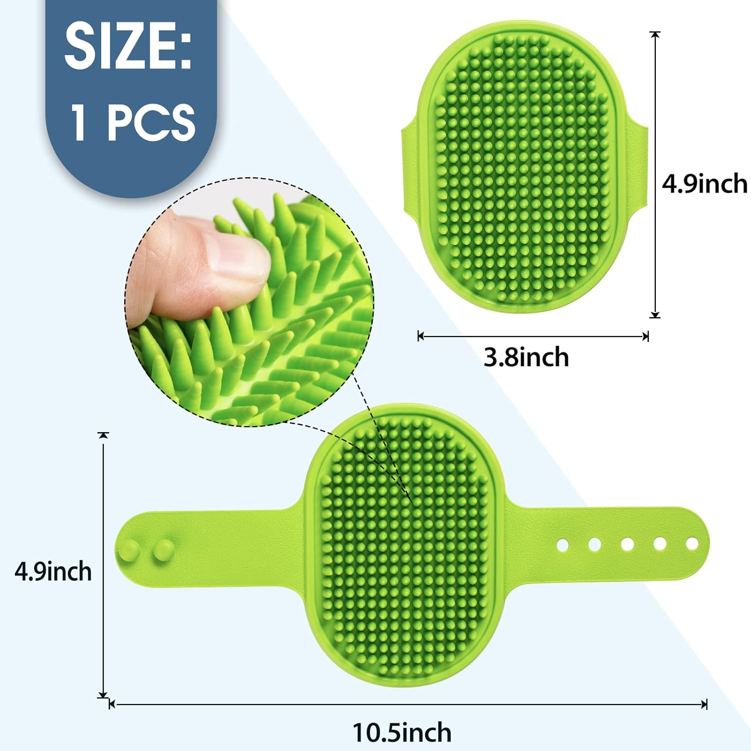 2 Pack Pet Grooming Brushes | Soft Rubber Bath & Massage Brush for Dogs and Cats
