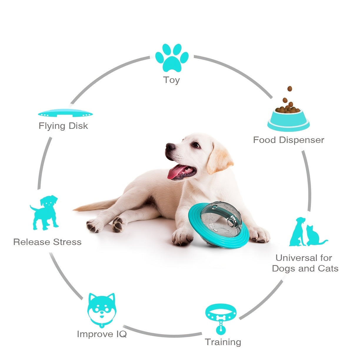 Interactive Dog Treat Puzzle Toy for Mental Stimulation & Slow Feeding Enrichment