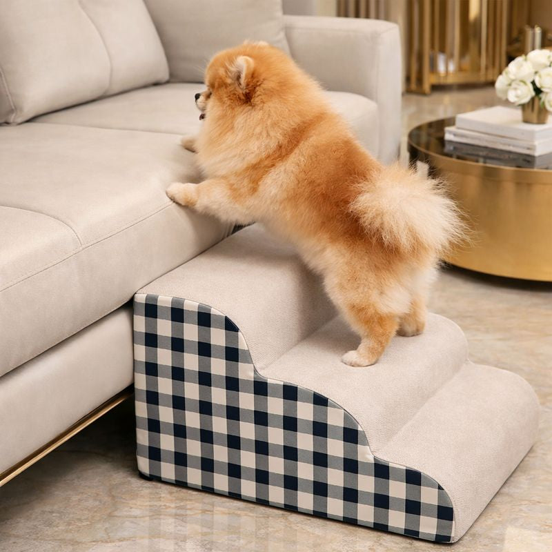 Non‑Slip Dog Stairs for Bed & Couch – High Density Foam Pet Steps for Dogs