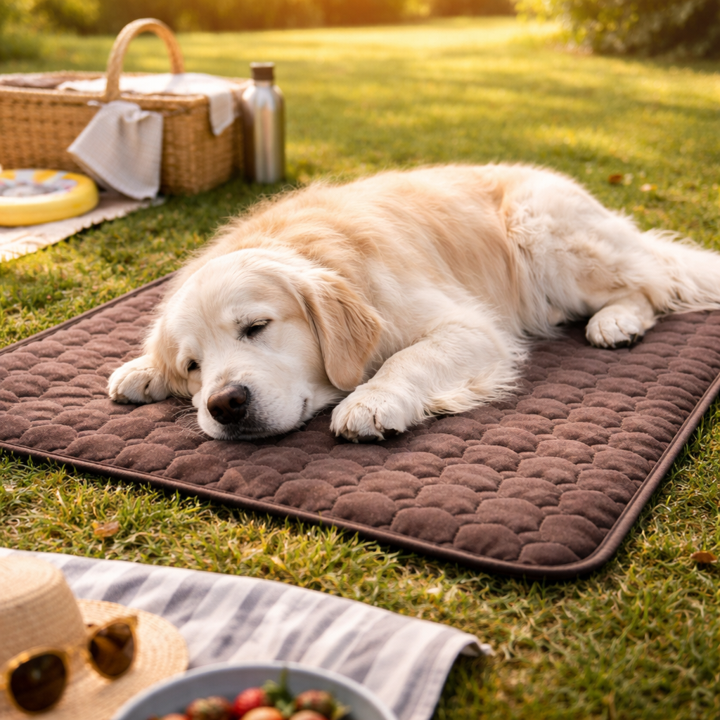 Dog Cooling Mat – Breathable Self‑Cooling Pad for Summer, Lightweight & Washable
