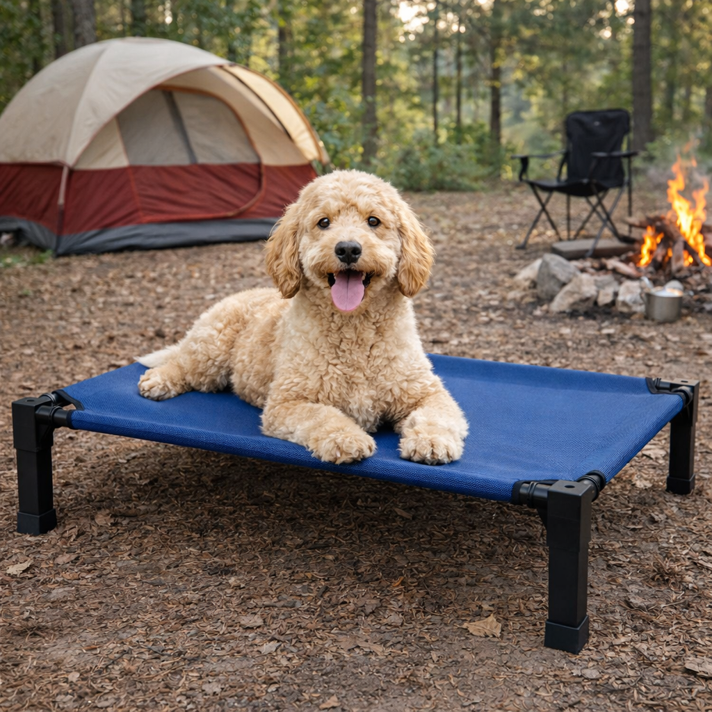 Elevated Cooling Dog Bed – Breathable Raised Mesh Dog Cot for Indoor & Outdoor Use