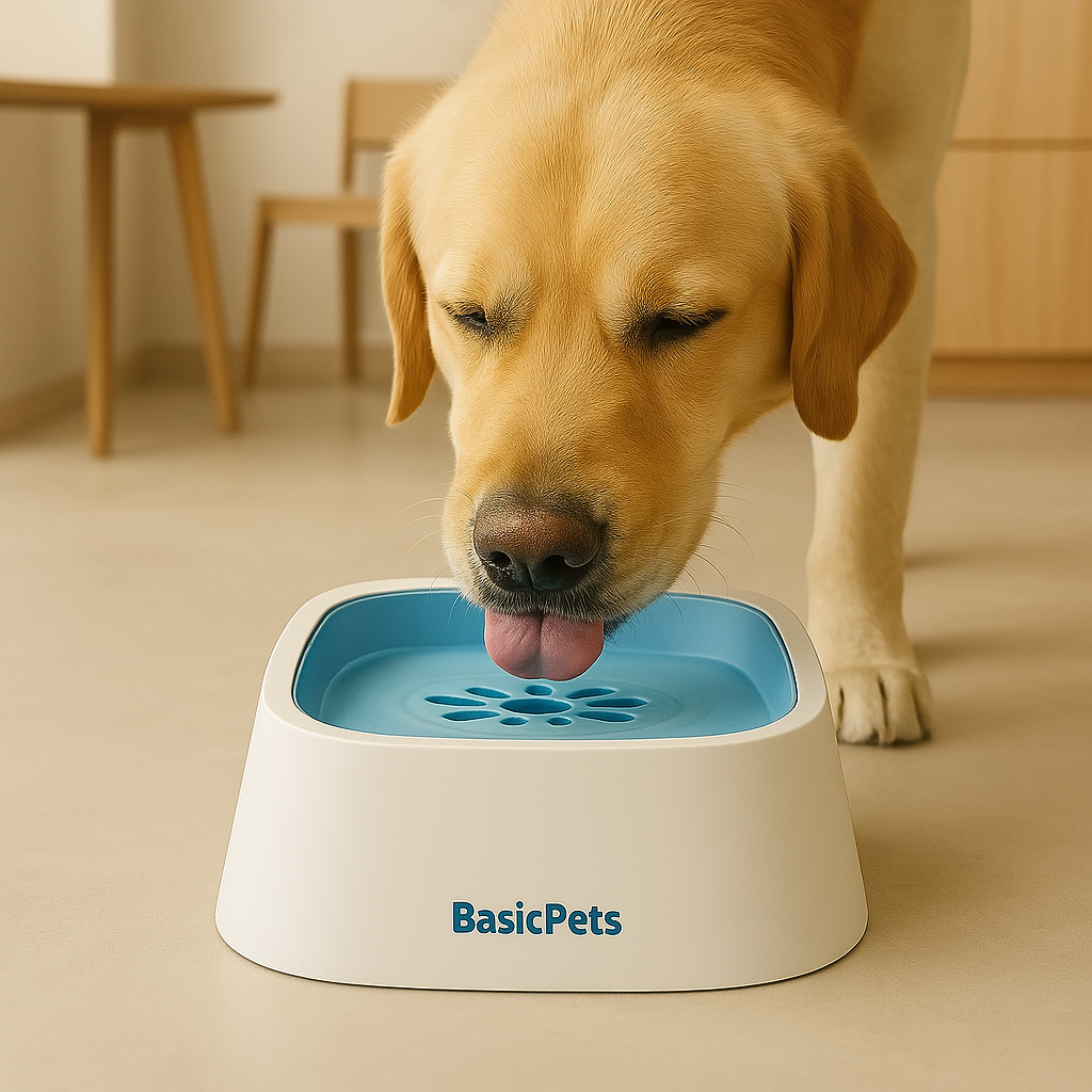 Anti-Spill Dog Water Bowl | Slow Drinking No-Splash Pet Bowl by BasicPets