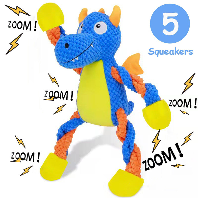 Robust Plush Dog Toy – Durable Squeaker Toy for Aggressive Chewers