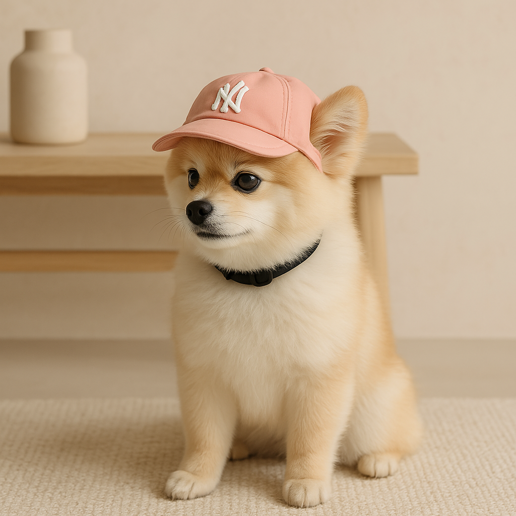 Dog Sun Hat | Adjustable Cotton Pet Cap for Outdoor Style & UV Protection