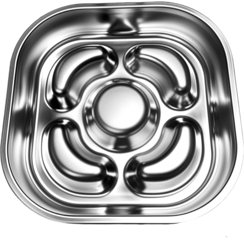Stainless Steel Slow Feeder Dog Bowl | Anti-Choke Non-Slip Pet Bowl