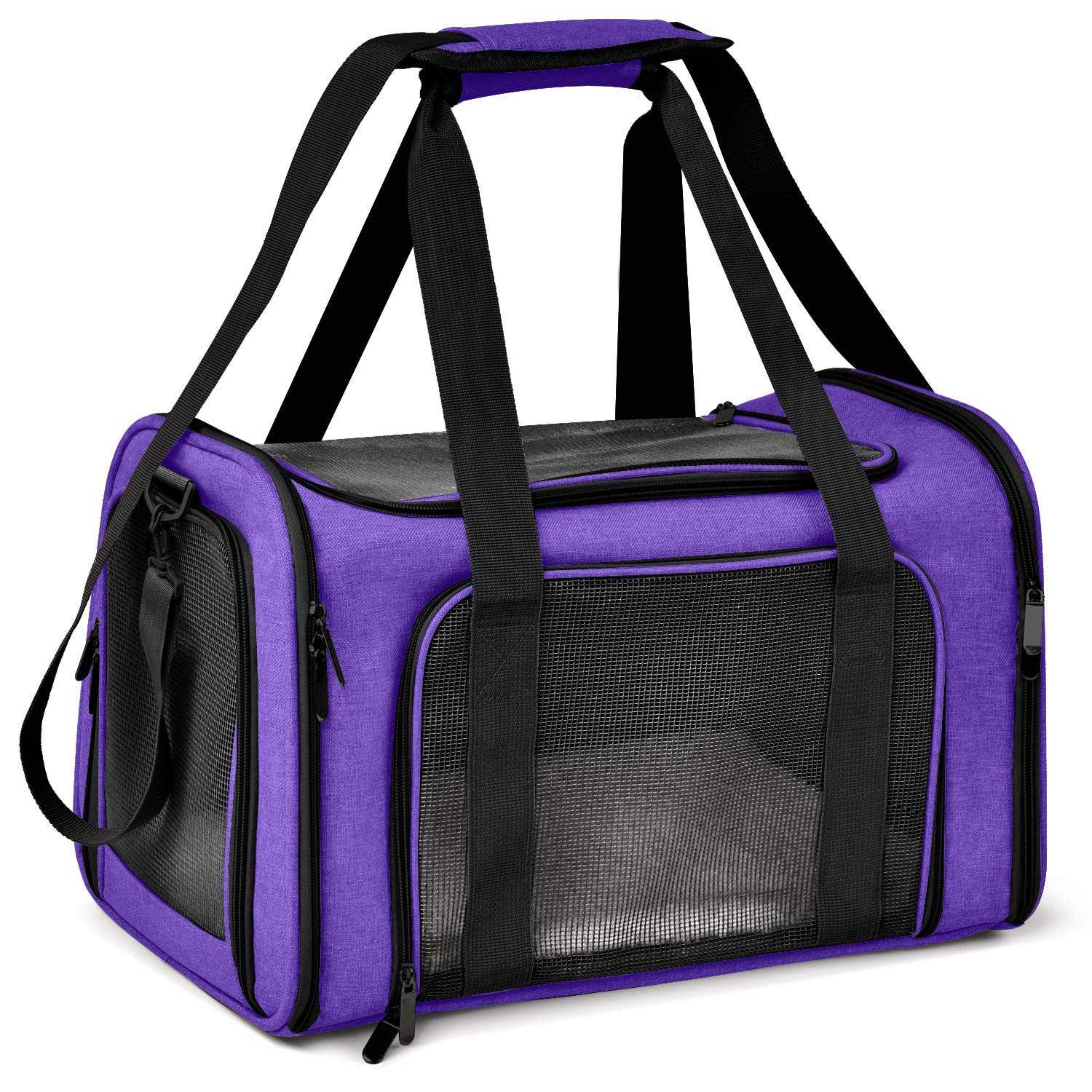 Large Cat & Dog Carrier – Soft-Sided Collapsible Travel Bag for Pets up to 25 lbs