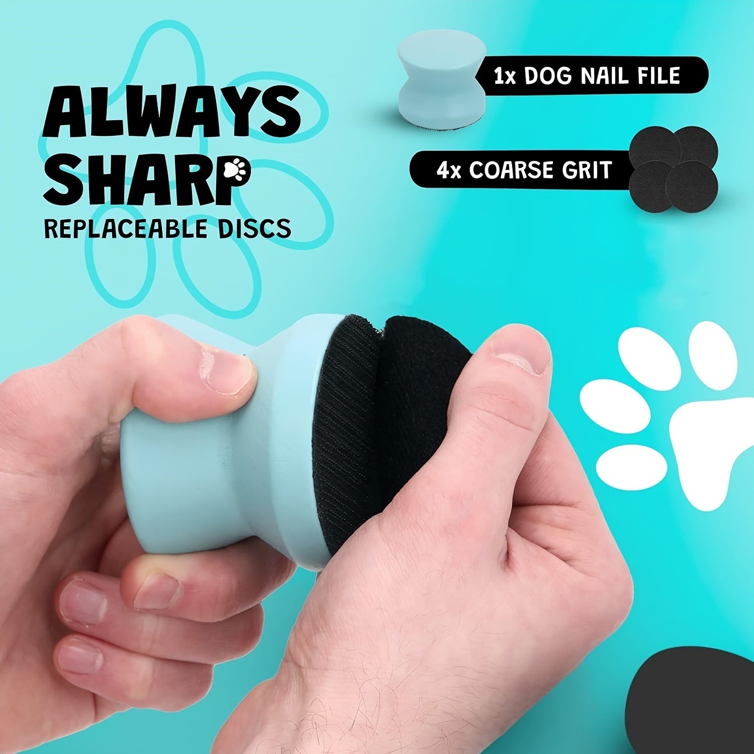 Manual Dog Nail Grinder for Safe Nail Trimming & Gentle Paw Grooming