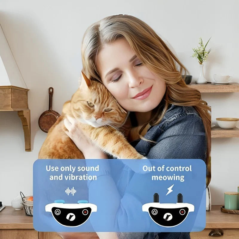 Adjustable Cat Training Collar | Gentle Sound & Vibration Feedback