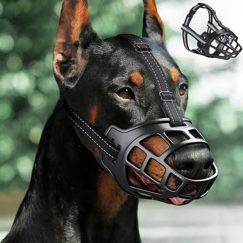 Reflective Adjustable Dog Muzzle – Breathable & Secure Fit