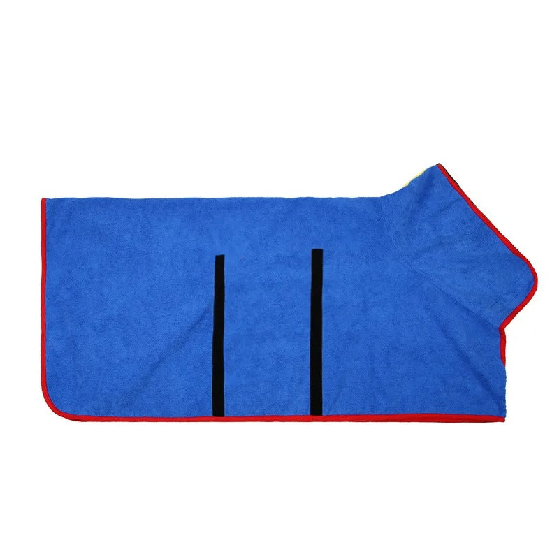 Microfiber Dog Bathrobe | Quick-Drying Adjustable Drying Coat for Dogs