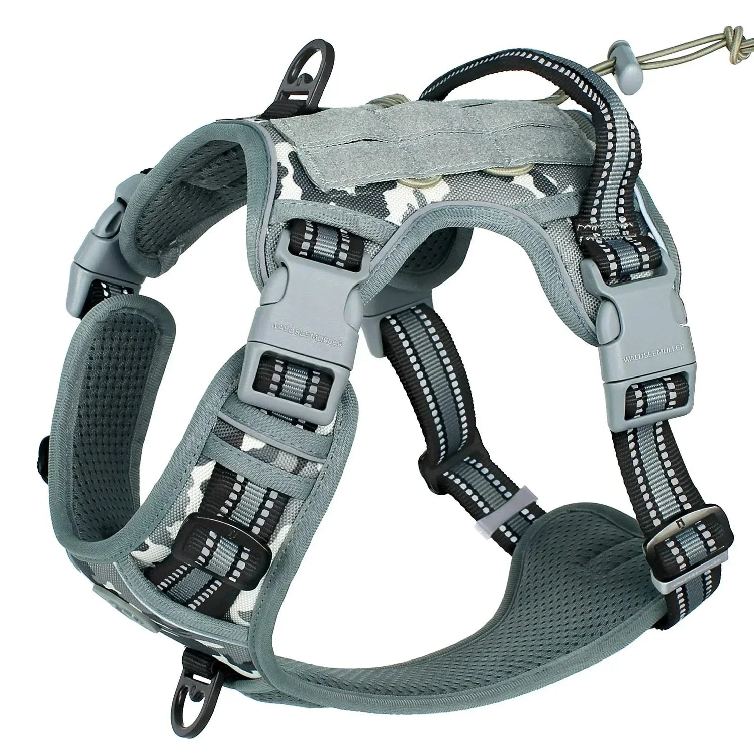 Adjustable Anti-Pull Dog Harness | Tactical MOLLE System - Reflective & Secure Fit