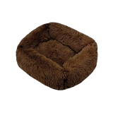 Rectangular Plush Dog Cushion Bed | Washable Calming Pet Bed