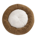 Soft Plush Round Bed for Dogs and Cats | Washable Cozy Calming Nest