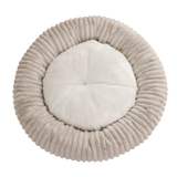 Soft Plush Round Bed for Dogs and Cats | Washable Cozy Calming Nest
