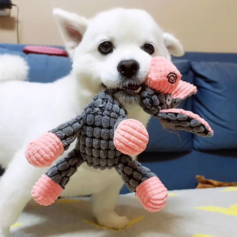 Robust Plush Dog Toy – Durable Squeaker Toy for Aggressive Chewers