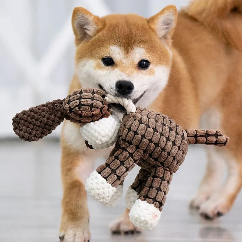 Robust Plush Dog Toy – Durable Squeaker Toy for Aggressive Chewers
