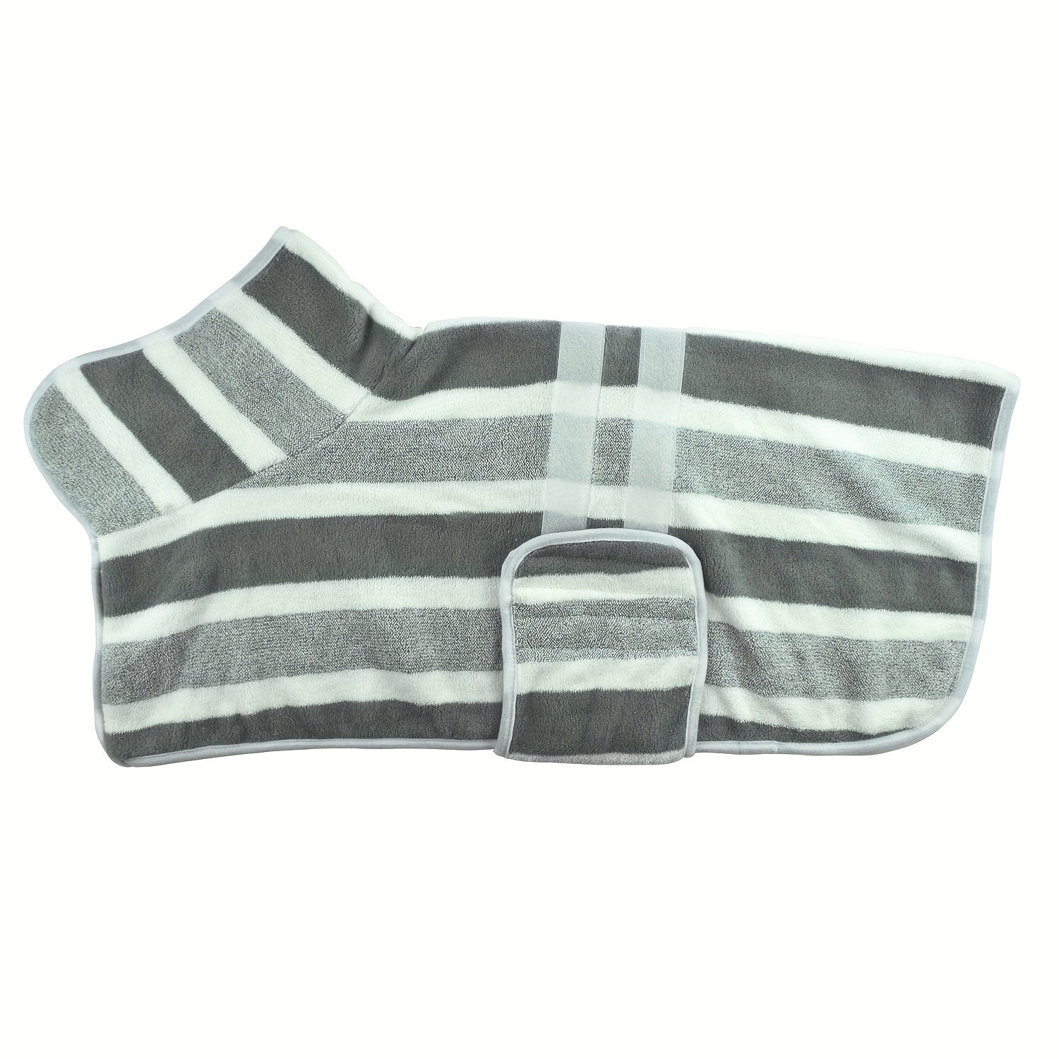 Quick Dry Dog Bathrobe Towel Coat – Super Absorbent Dog Drying Robe with Adjustable Strap