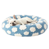 Calming Donut Cat Bed | Soft Plush Bed for Cats and Small Dogs