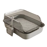 CleanEase Cat Litter Box | Enclosed Design with Pull-Out Tray & Scoop Holder