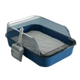 CleanEase Cat Litter Box | Enclosed Design with Pull-Out Tray & Scoop Holder