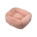Rectangular Plush Dog Cushion Bed | Washable Calming Pet Bed