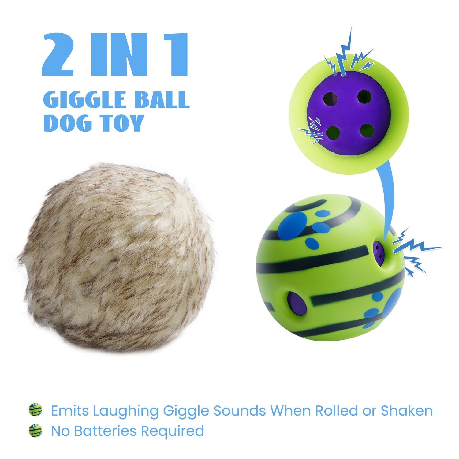 Interactive Wobble Giggle Dog Ball for Active Play & Mental Stimulation