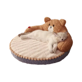 Cute Cat Bed for Kittens | Soft Plush Sofa with Memory Foam Cushion & Washable Cover