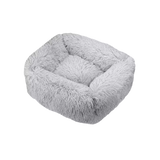 Rectangular Plush Dog Cushion Bed | Washable Calming Pet Bed
