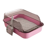 CleanEase Cat Litter Box | Enclosed Design with Pull-Out Tray & Scoop Holder