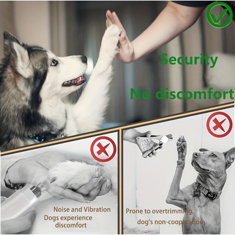 Manual Dog Nail Grinder for Safe Nail Trimming & Gentle Paw Grooming