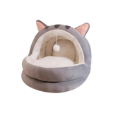 Cat Cave Bed | Warm Yurt-Style Hideaway with Soft Cushion