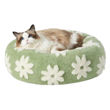 Calming Donut Cat Bed | Soft Plush Bed for Cats and Small Dogs