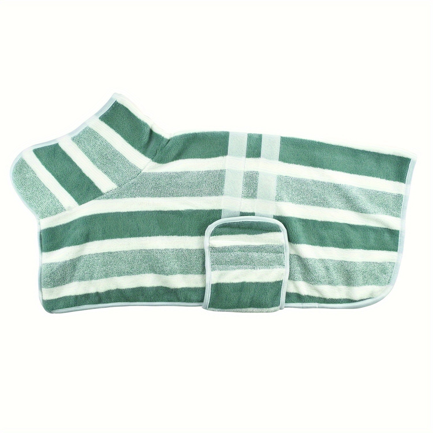 Quick Dry Dog Bathrobe Towel Coat – Super Absorbent Dog Drying Robe with Adjustable Strap