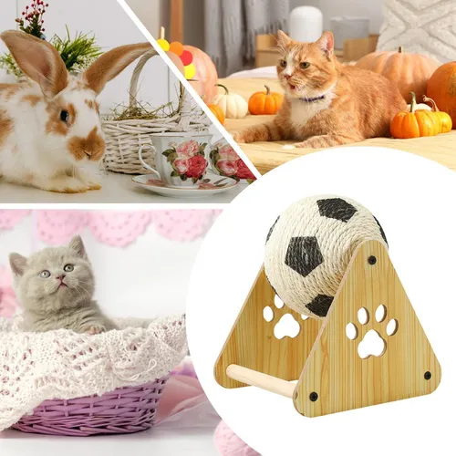 Cat Scratching Ball | Interactive Sisal Toy – Furniture Protection & Play