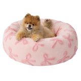 Calming Donut Cat Bed | Soft Plush Bed for Cats and Small Dogs