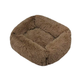 Rectangular Plush Dog Cushion Bed | Washable Calming Pet Bed