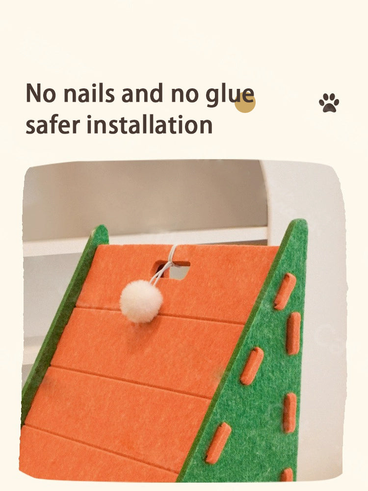Felt Climb Scratcher | Vertical Cat Tower – No-Mess Claw Care