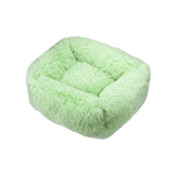 Rectangular Plush Dog Cushion Bed | Washable Calming Pet Bed