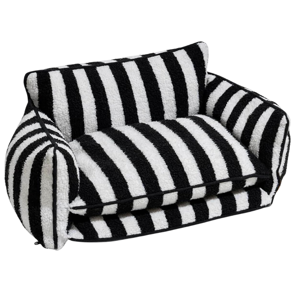 Orthopedic Pet Sofa | Washable Pet Couch with Raised Edges & Cozy Fleece Layer