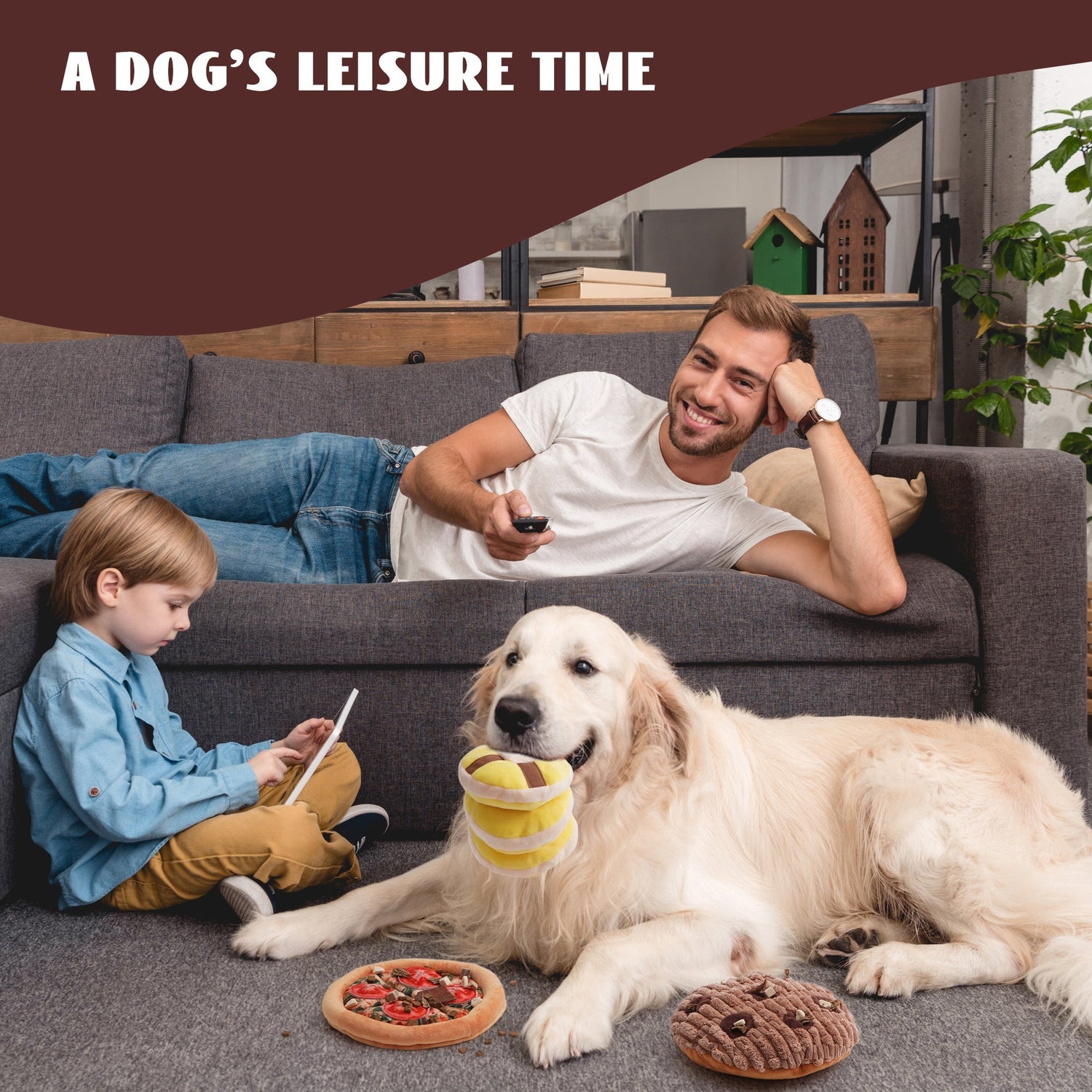 Hide and Seek Dog Toy Set Food Plush Puzzle Toys for Small Dogs
